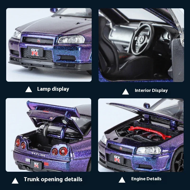 Vibrant Blue Nissan GTR R34 Skyline Model 6 Vibrant Blue Nissan GTR R34 Skyline Model - Image 6
