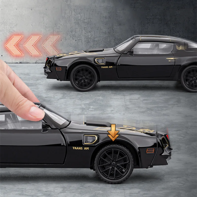 1:32 Black Firebird Muscle Car Model 4 1:32 Black Firebird Muscle Car Model - Image 4