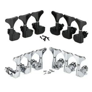 Six-Piece Electric Bass Tuning Peg Set in 3L3R Configuration