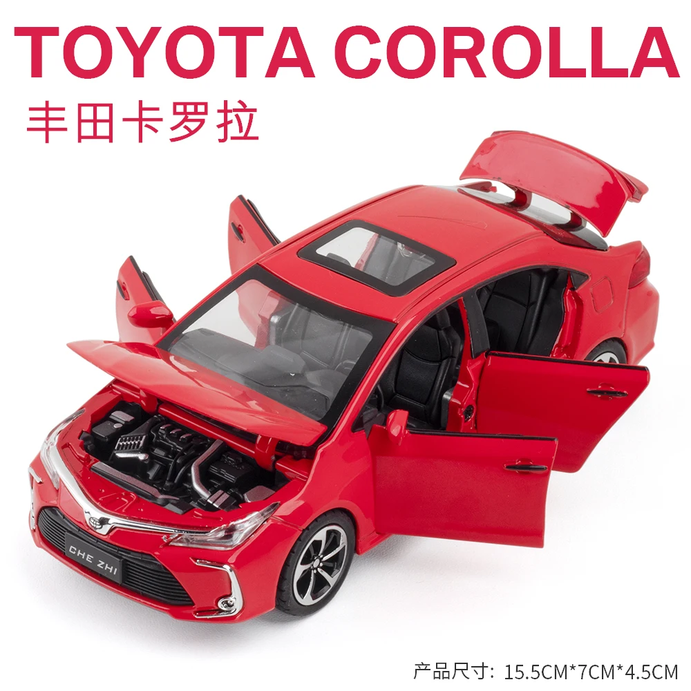 White 1:32 Scale Toyota Corolla Diecast Model 7 White 1:32 Scale Toyota Corolla Diecast Model - Image 7