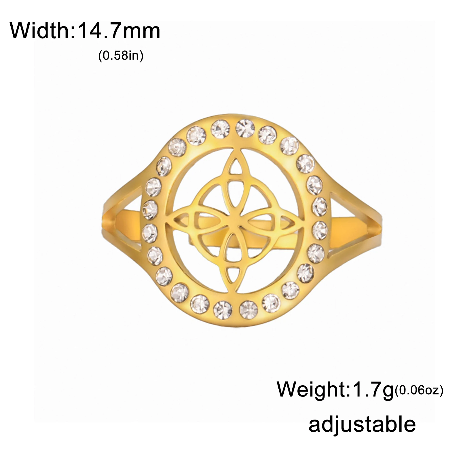 Elegant Adjustable Witch Knot Ring 9 Elegant Adjustable Witch Knot Ring - Image 9