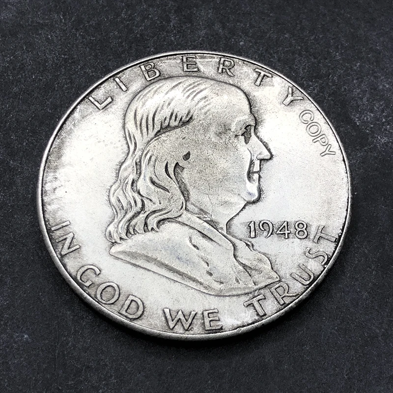 Vintage Copper Franklin Liberty Bell Half Dollar Replica 4 Vintage Copper Franklin Liberty Bell Half Dollar Replica - Image 4