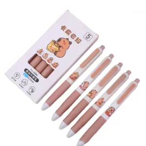 Cute Capybara Gel Pen Set with 0.5mm Tip