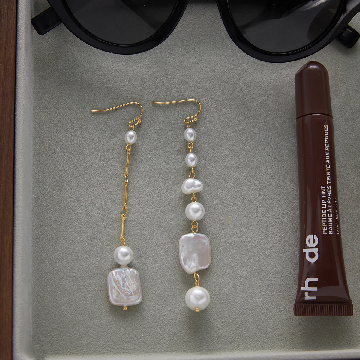 Stainless Steel Freshwater Pearl Drop Earrings 5 Stainless Steel Freshwater Pearl Drop Earrings - Image 5