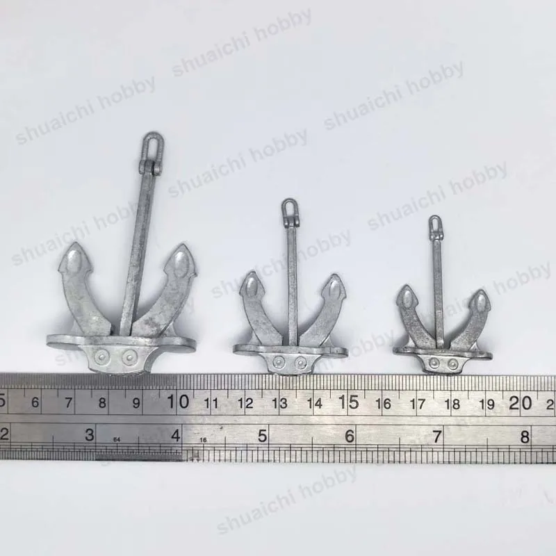 Realistic Zinc Alloy RC Boat Anchor Set 3 Realistic Zinc Alloy RC Boat Anchor Set - Image 3