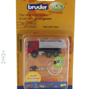 BRUDER 1:128 Scale Diecast Dump Truck Keychain 6 Sf7ee17018c4d4ef7a5d9982597d475f3E