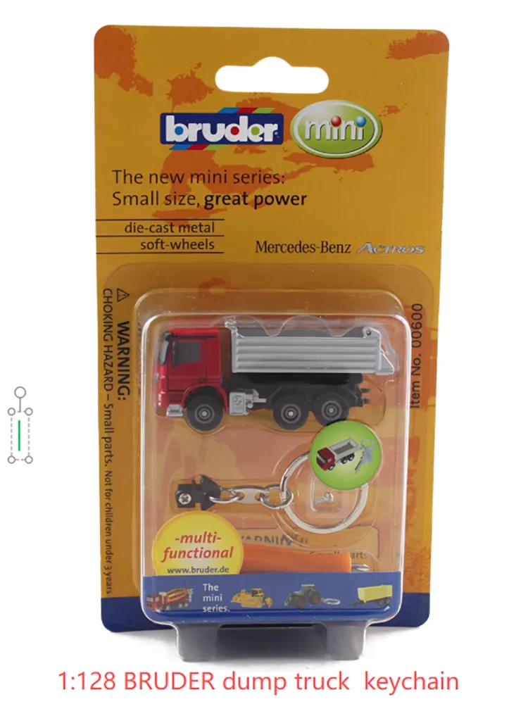 BRUDER 1:128 Scale Diecast Dump Truck Keychain 2 BRUDER 1:128 Scale Diecast Dump Truck Keychain - Image 2
