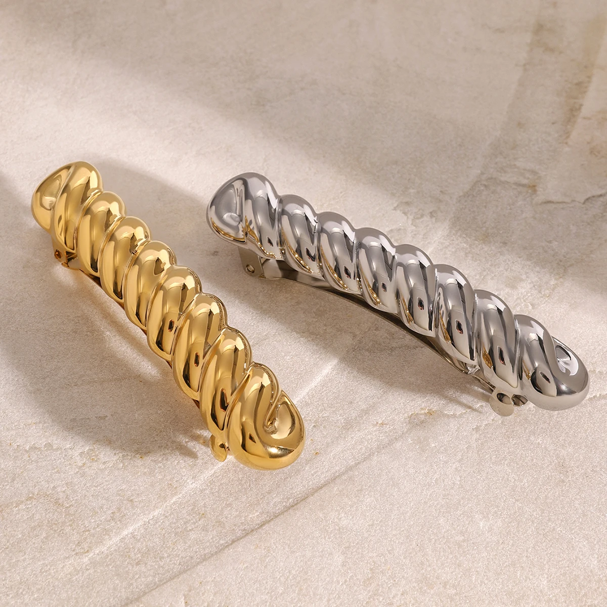 Stainless Steel Gold Hair Clip 2 Stainless Steel Gold Hair Clip - Image 2