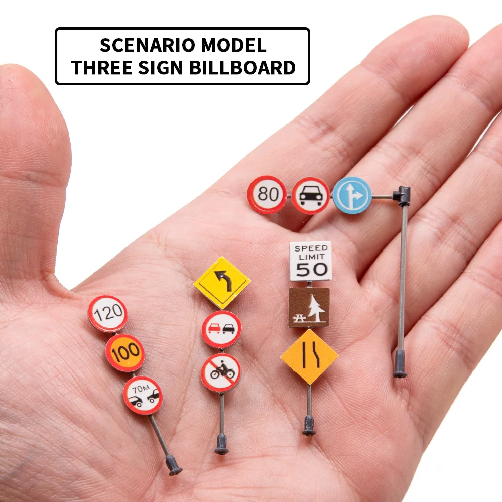Miniature Traffic Signs Set for Dioramas 3 Miniature Traffic Signs Set for Dioramas - Image 3