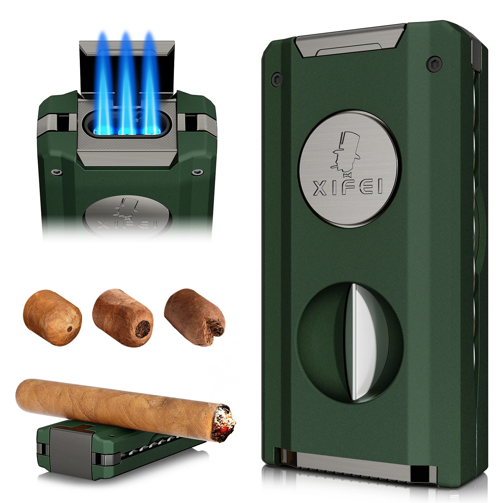 Sleek Metal Cigar Lighter with Multifunction Tools 9 Sleek Metal Cigar Lighter with Multifunction Tools - Image 9