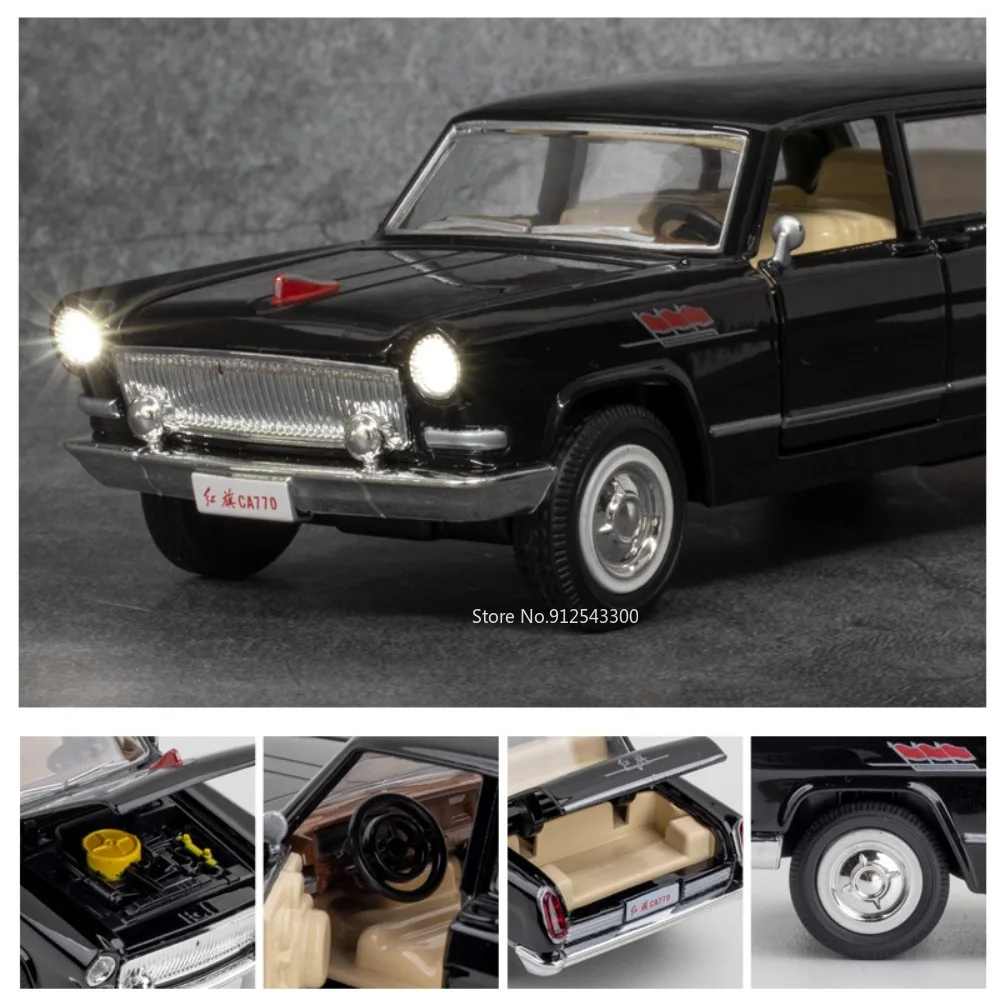 Vintage Red HONG QI CA770 Model Car 1/32 Scale 3 Vintage Red HONG QI CA770 Model Car 1/32 Scale - Image 3
