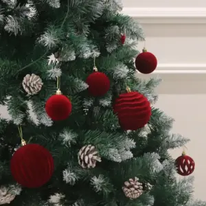 Velvet Red Christmas Ornaments Set of 12 10 Sf87e099a464d4e8fada16c1fc084afbbm