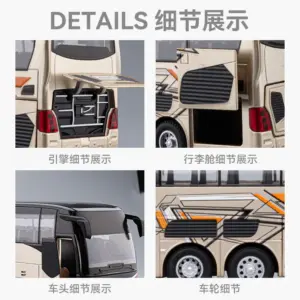 Alloy Touring Bus Model 1:30 Scale 8 Sf882deba254a4f719694e54b007379fe0