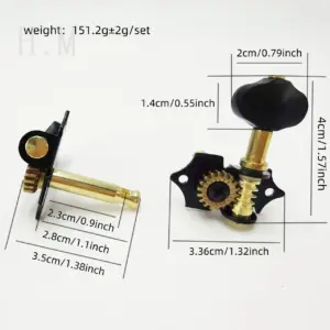 Premium Acoustic Guitar Tuning Pegs Set Black or Gold 13 Sf888fdd40791463a814923403b95f09aA