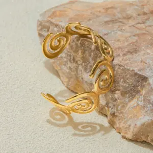 Gold Stainless Steel Spiral Cuff Bracelet 11 Sf897980e87ba4bb6bd50ec2c2ac1d2f4W