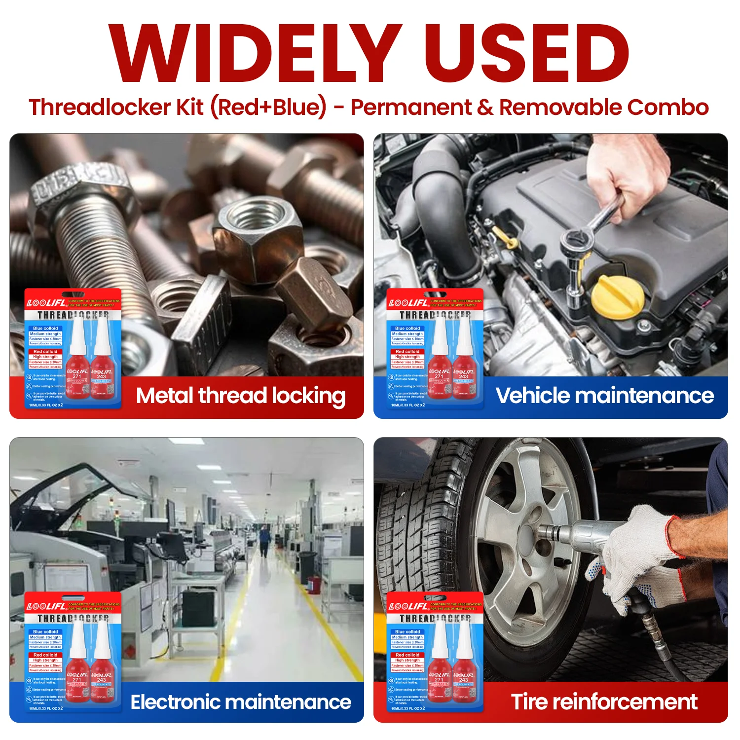 LOOLIFL 243/271 Metal Threadlocker, 20g Pack 6 LOOLIFL 243/271 Metal Threadlocker, 20g Pack - Image 6