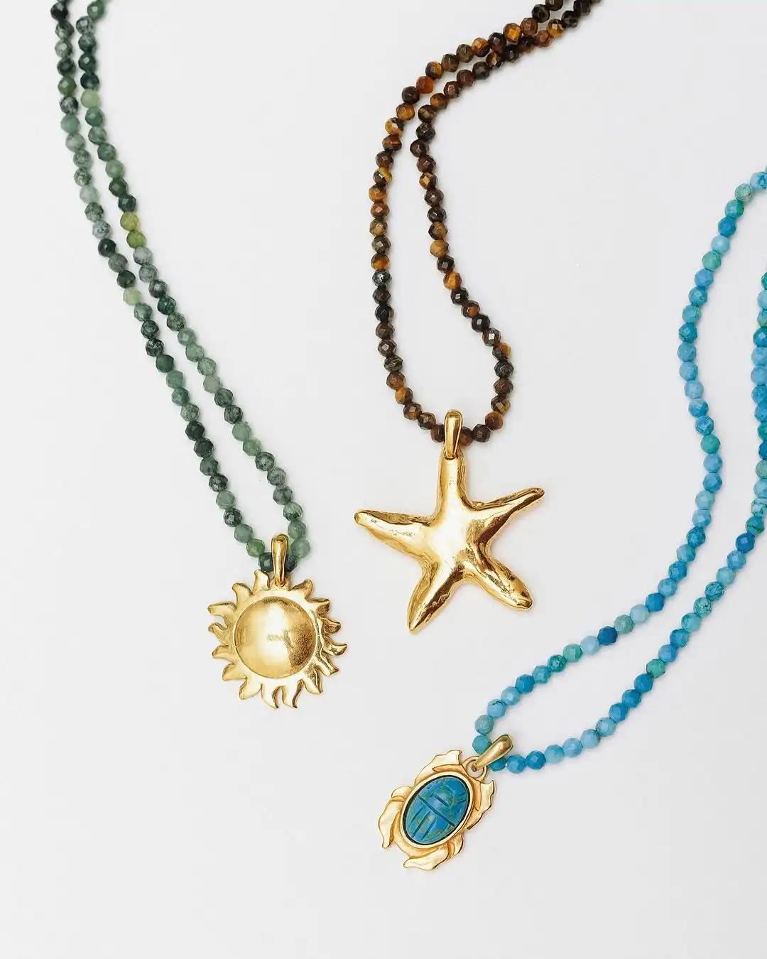 Gold Stainless Steel Sunflower Necklace 5 Gold Stainless Steel Sunflower Necklace - Image 5