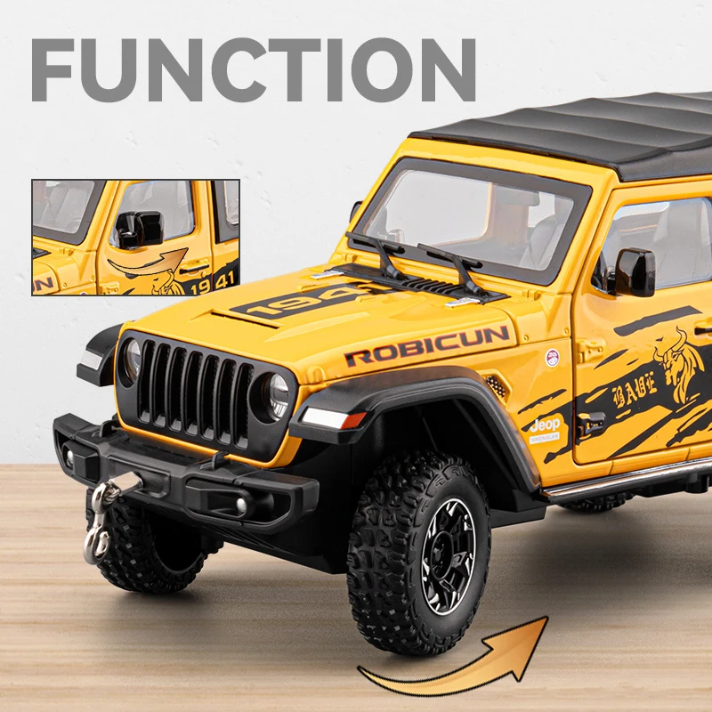 1:24 Jeep Wrangler Rubicon Diecast Model 4 1:24 Jeep Wrangler Rubicon Diecast Model - Image 4