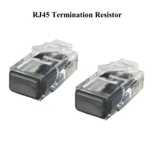 Black RJ45 DMX Termination Resistor Pack (5 Units)