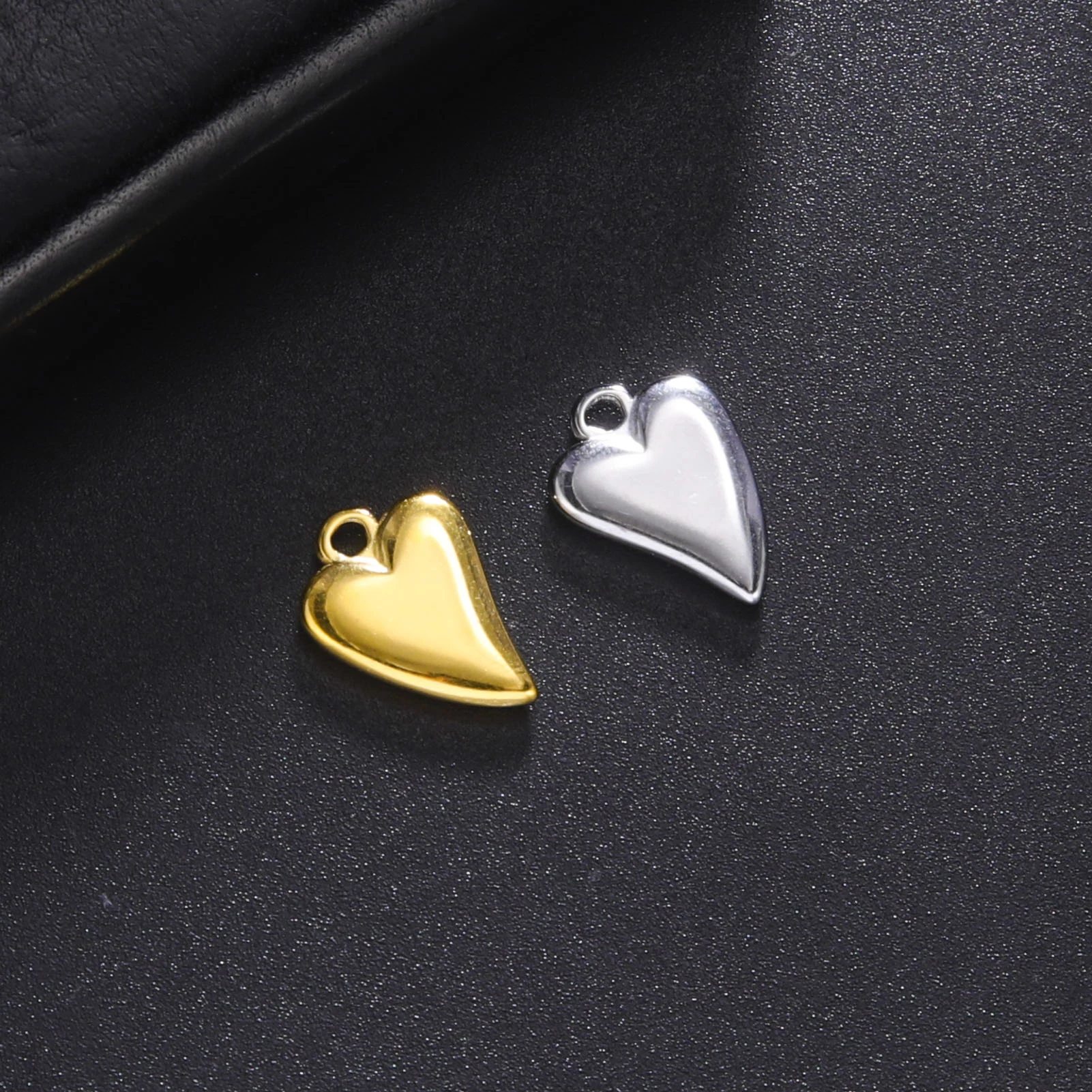Heart-Shaped Stainless Steel Charms Collection 3 Heart-Shaped Stainless Steel Charms Collection - Image 3