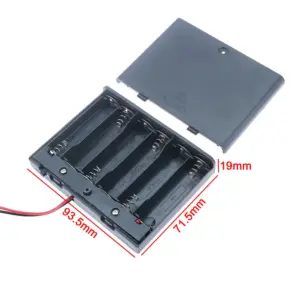 Black AA Battery Storage Case with 8 Slots 15 Sf93366f7a7074fb4a277b472b72cf3a2C