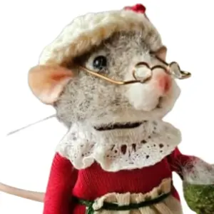 Festive Handmade Needle-Felted Mouse Ornament 13 Sf94a1b59b6a04f8bbb685d9239bf98f5z