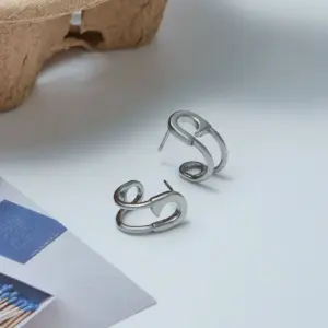 Stainless Steel Geometric Earring Set for Women 12 Sf98a6cf59f6749938bd85c2f56ad0211T