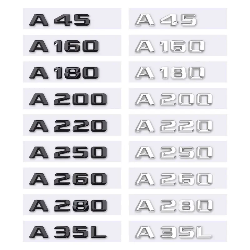 Mercedes-Benz A-Class Badge Sticker - 2D/3D Styles 2 Mercedes-Benz A-Class Badge Sticker - 2D/3D Styles - Image 2