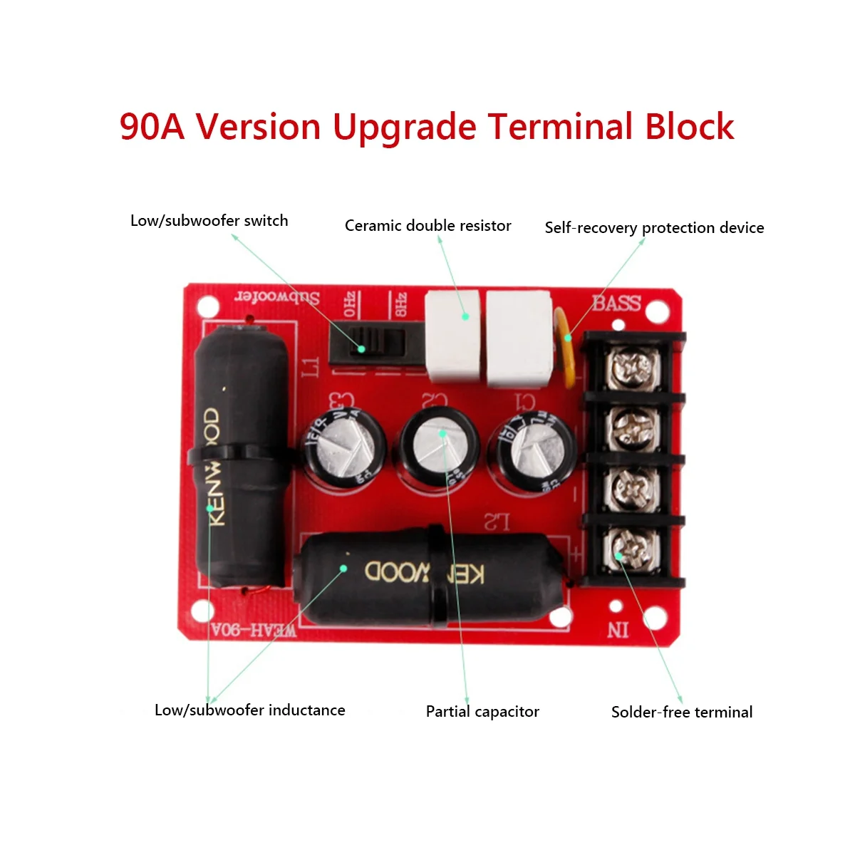 Red 200W Subwoofer Frequency Divider for Speakers 6 Red 200W Subwoofer Frequency Divider for Speakers - Image 6