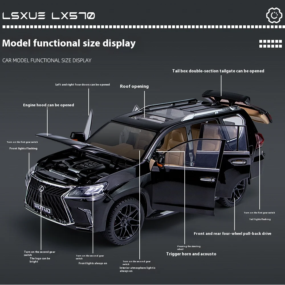 White Lexus LX570 1:18 Scale Diecast Model 2 White Lexus LX570 1:18 Scale Diecast Model - Image 2
