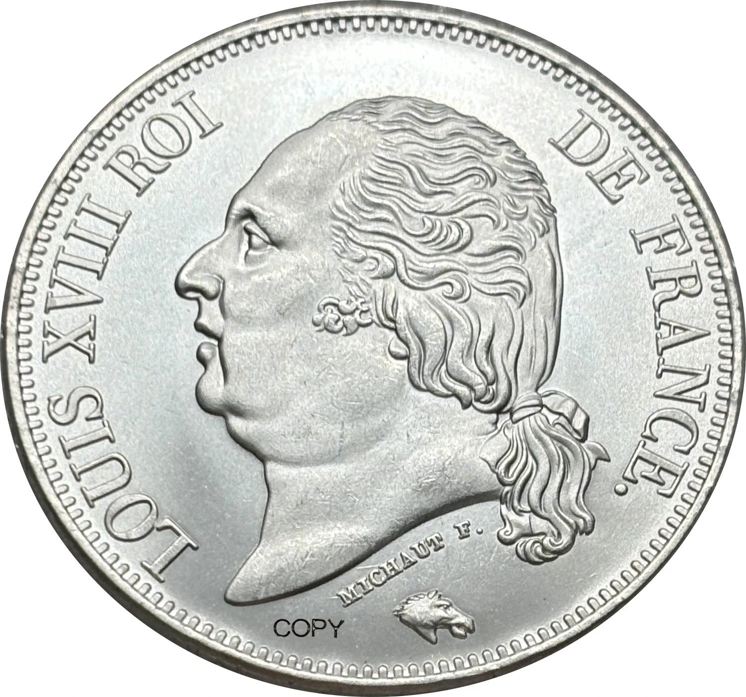 Louis XVIII Silver Replica Coins Set 4 Louis XVIII Silver Replica Coins Set - Image 4