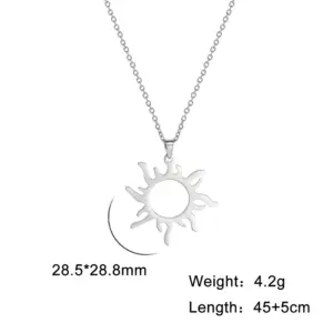 Stainless Steel Sun Totem Necklace for Women 19 Sf9c610b6bdf44d81b9207772759ddbf9B