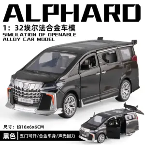 White Toyota Alphard 1:32 Diecast Model with Light & Sound 12 Sf9cc71f2a4764629b09accc4fec12ee3W