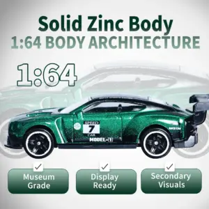 Green Alloy Racing Car Model 1:64 Scale 11 Sf9cd9b6e14174f89a524eed60349d4070