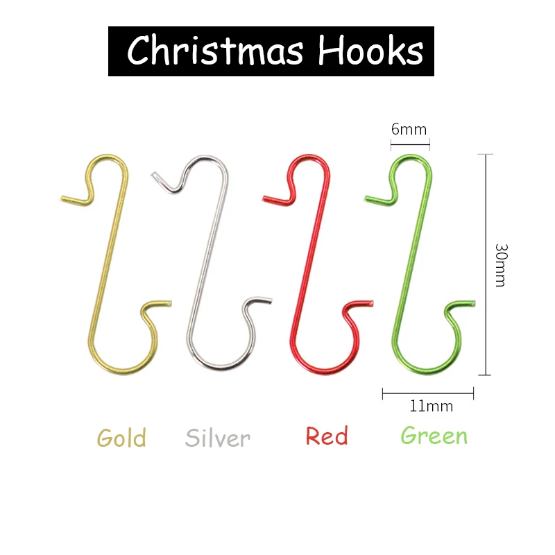 Colorful Metal S-Shaped Christmas Hooks (Set of 40) 4 Colorful Metal S-Shaped Christmas Hooks (Set of 40) - Image 4