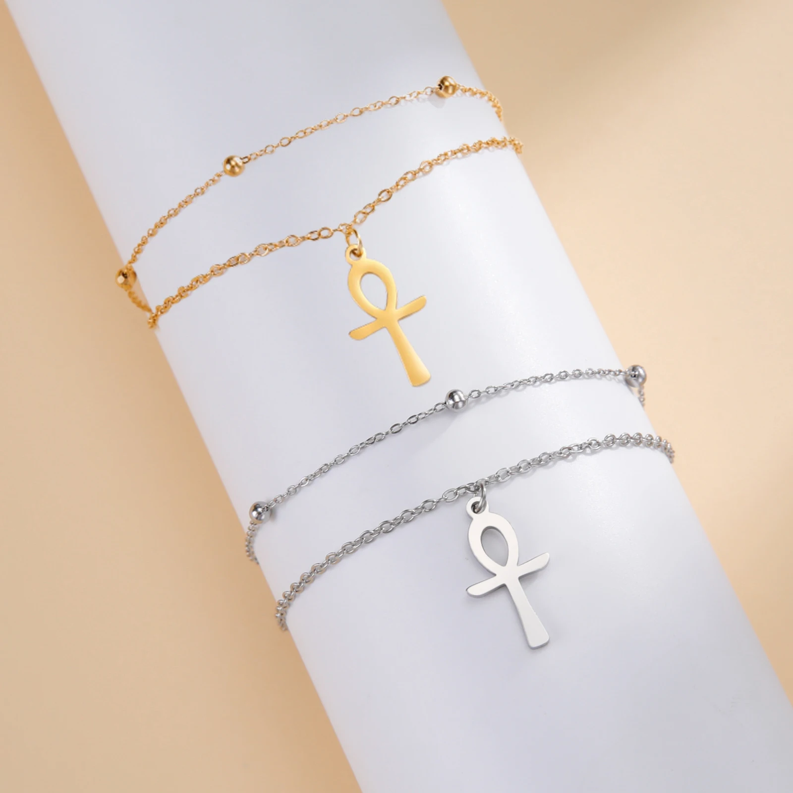 Egypt Ankh Cross Anklet for Women 5 Egypt Ankh Cross Anklet for Women - Image 5
