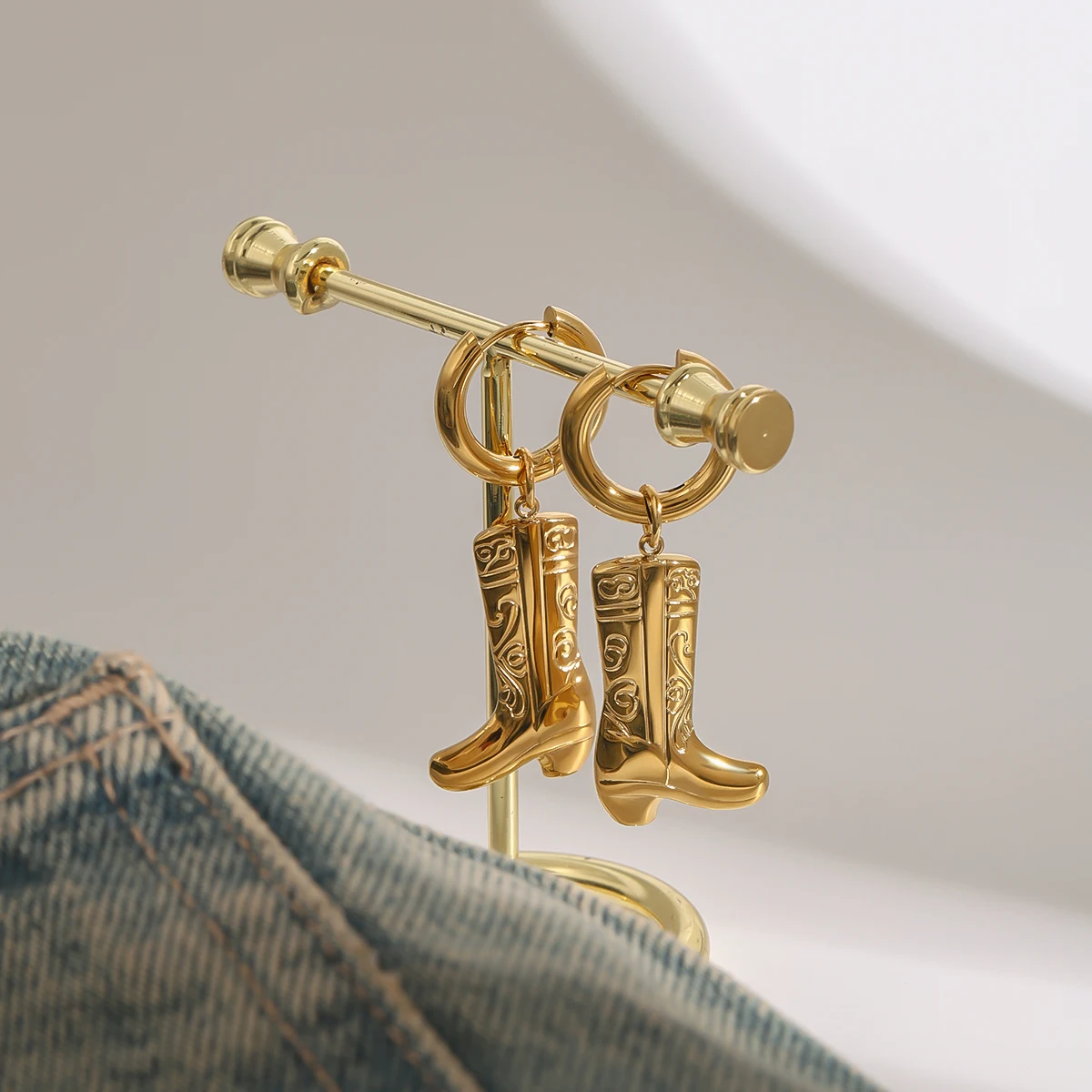 Stainless Steel Drop Earrings Model JDE2411003 5 Stainless Steel Drop Earrings Model JDE2411003 - Image 5