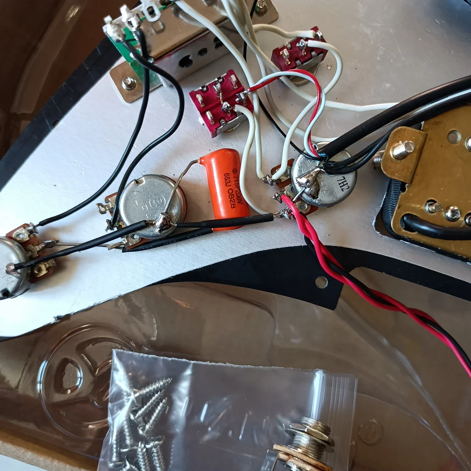 Black Stratocaster-Style Pickguard Set for Fender Guitars 3 Black Stratocaster-Style Pickguard Set for Fender Guitars - Image 3