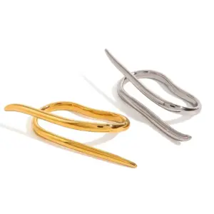 Geometric Stainless Steel Ring Size 7