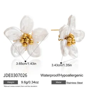 Floral Stainless Steel Earrings Set 16 Sfa2e4f52835b4da2b1959d86433cd054p