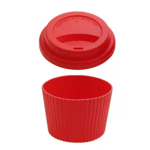 Silicone Cup Sleeve and Lid Set for 8.5-9 cm Cups 18 Sfa3c56bf46454bd3807f071a8f81ed52u