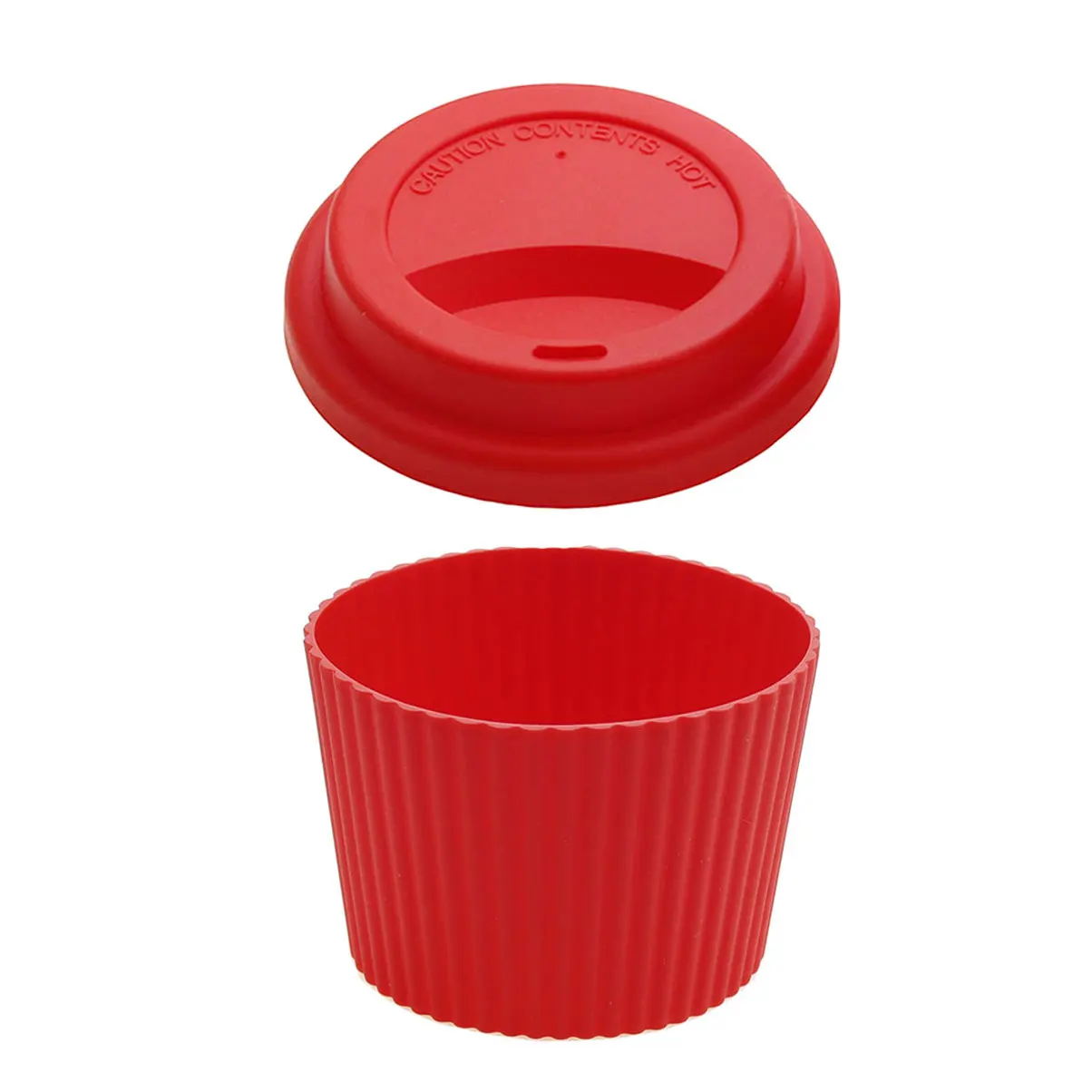Silicone Cup Sleeve and Lid Set for 8.5-9 cm Cups 9 Silicone Cup Sleeve and Lid Set for 8.5-9 cm Cups - Image 9