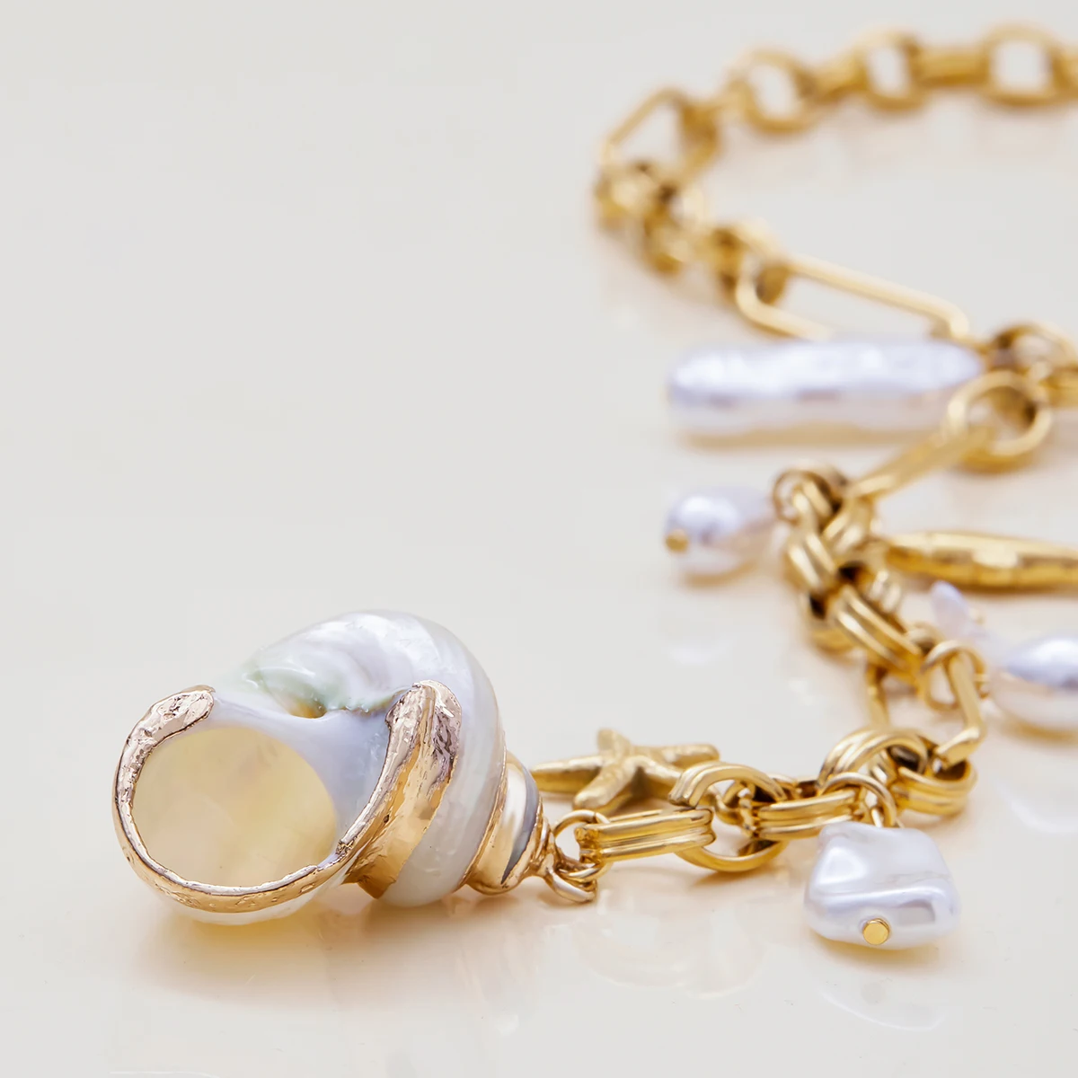 Ocean Wind Gold-Color Stainless Steel Necklace 5 Ocean Wind Gold-Color Stainless Steel Necklace - Image 5