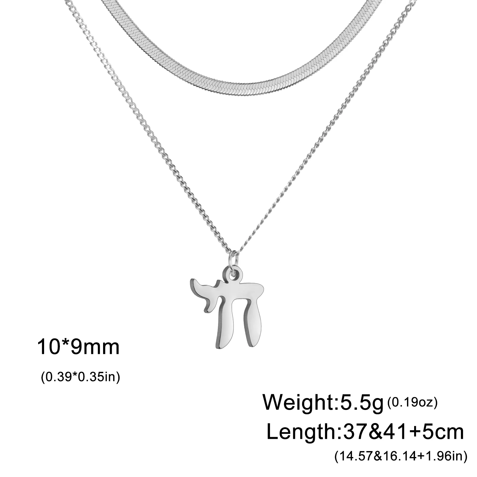 Stainless Steel Chai Pendant Necklace 7 Stainless Steel Chai Pendant Necklace - Image 7