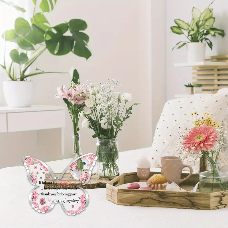 Butterfly Floral Acrylic Plaque for Decor 5 Butterfly Floral Acrylic Plaque for Decor - Image 5