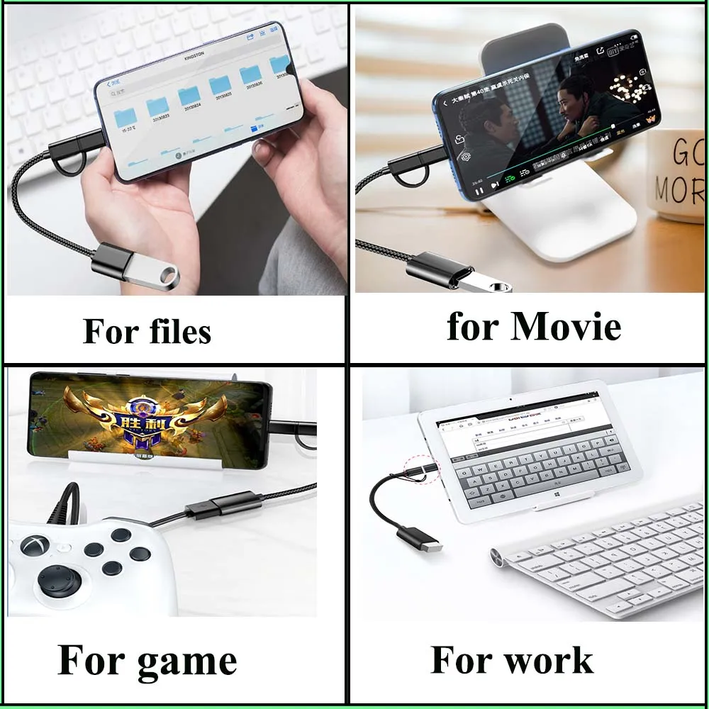 2-in-1 USB 3.0 OTG Adapter Cable 20cm 4 2-in-1 USB 3.0 OTG Adapter Cable 20cm - Image 4