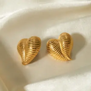 Stainless Steel Gold Heart Earrings 10 Sfb6f41aace7a4243a8ebad0c4be91861k