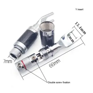 Japanese Rhodium-Plated Speaker Connectors Set 13 Sfb74dac7cc604871ae531648526bfd1bE