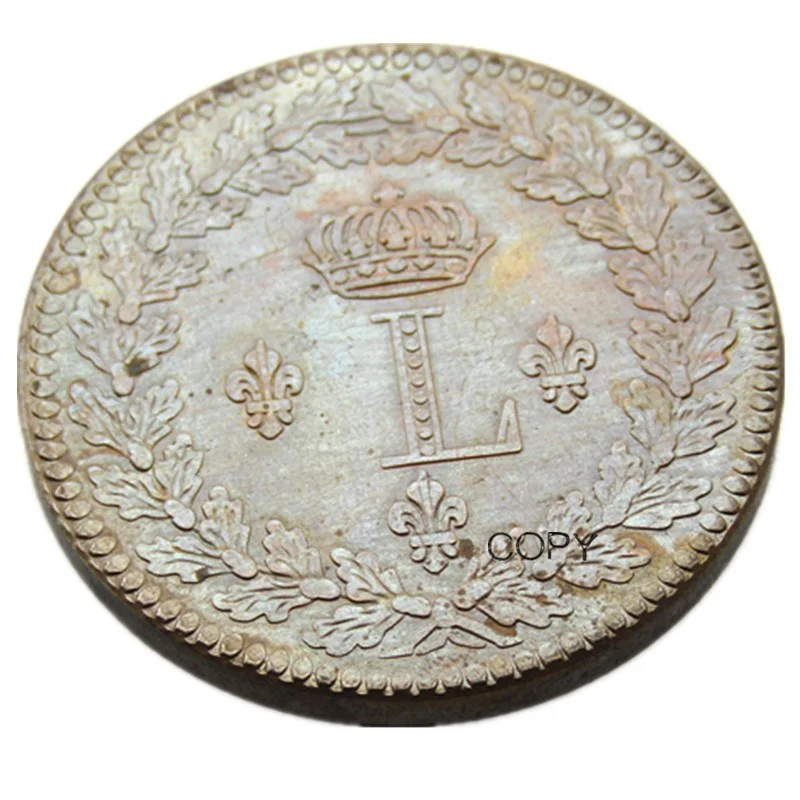 1815 French Decime Brass Coin Replica 3 1815 French Decime Brass Coin Replica - Image 3