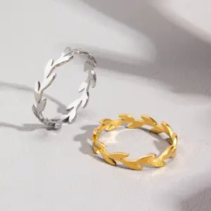 Bohemian Stainless Steel Leaf Ring for Women 12 Sfbbf49626be943049baf5487fad8c390a